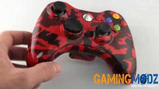 Xbox 360 Red Tiger Controller by Gamingmodz.com