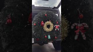Jeep Wrangler Tire Christmas Wreath 🛞🎄🎅🏾 #Jess4TV #ChristmasDecor