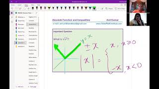 Important Concepts to Know about Modulus or Absolute Function and Transformations Anil Kumar Class
