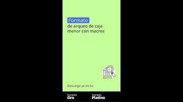 🚨 Formato de arqueo de caja menor con macros