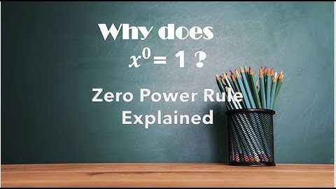Why does x to the zeroth power equal 1 | Zero Exponent Law | Zero Power rule Explained