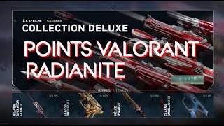 VALORANT - La boutique : radianite et points valorant.