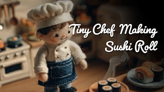 Mini Chef Makes Tiny Sushi Roll
