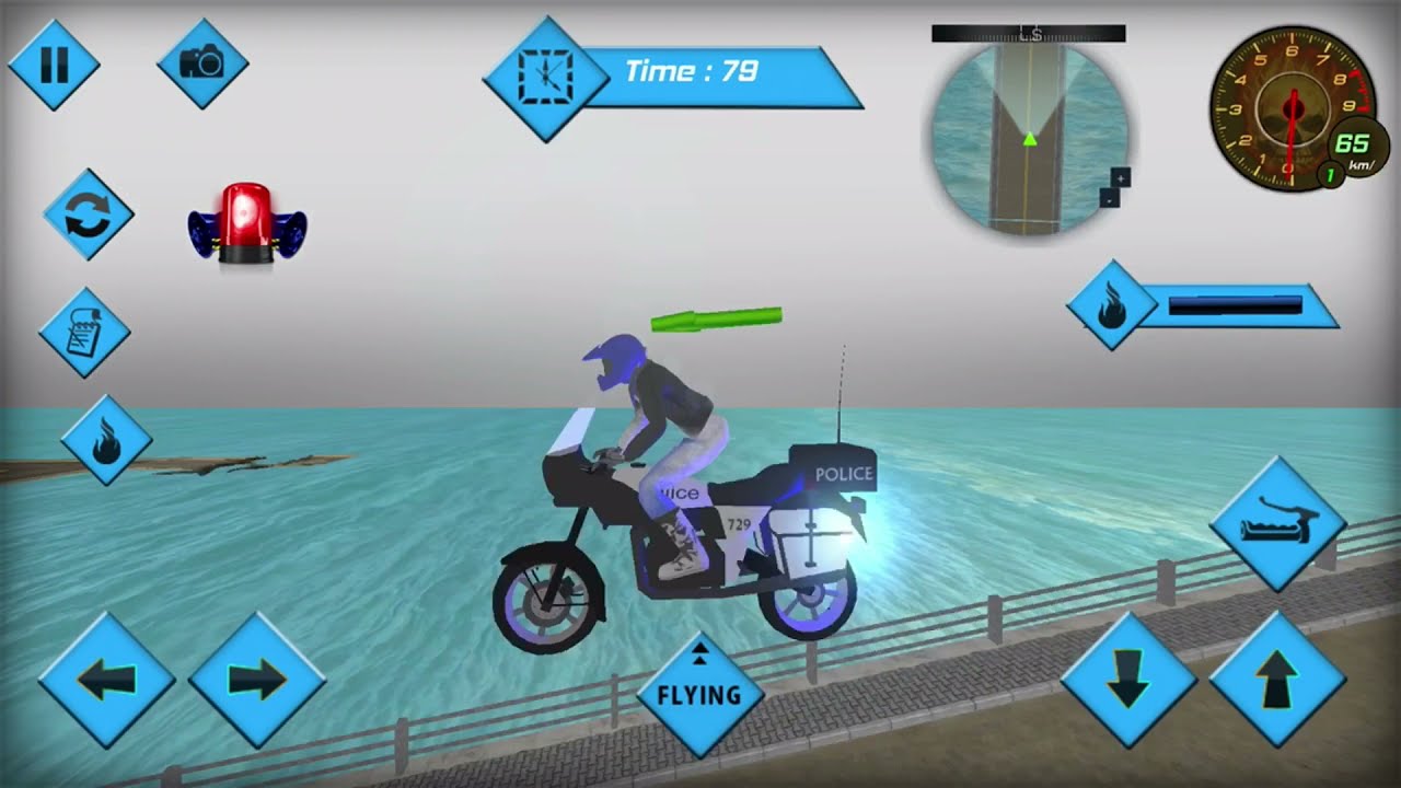 Flying Police Bike Rider 2016 - Ride & Fly Motorcycle - Android/IOS GamePlay