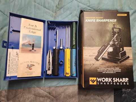 Vintage "Blade Master" and Current "Work Sharp WSBCHPAJ" Knife Sharpeners