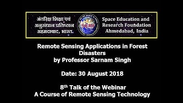 SERF Webinar 4.8  Remote Sensing Applications in Forest Disasters
