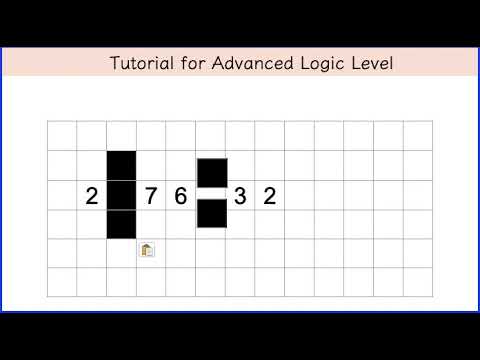 Conceptis fill a pix advanced logic tutorial #1 Example. How to solve all levels.