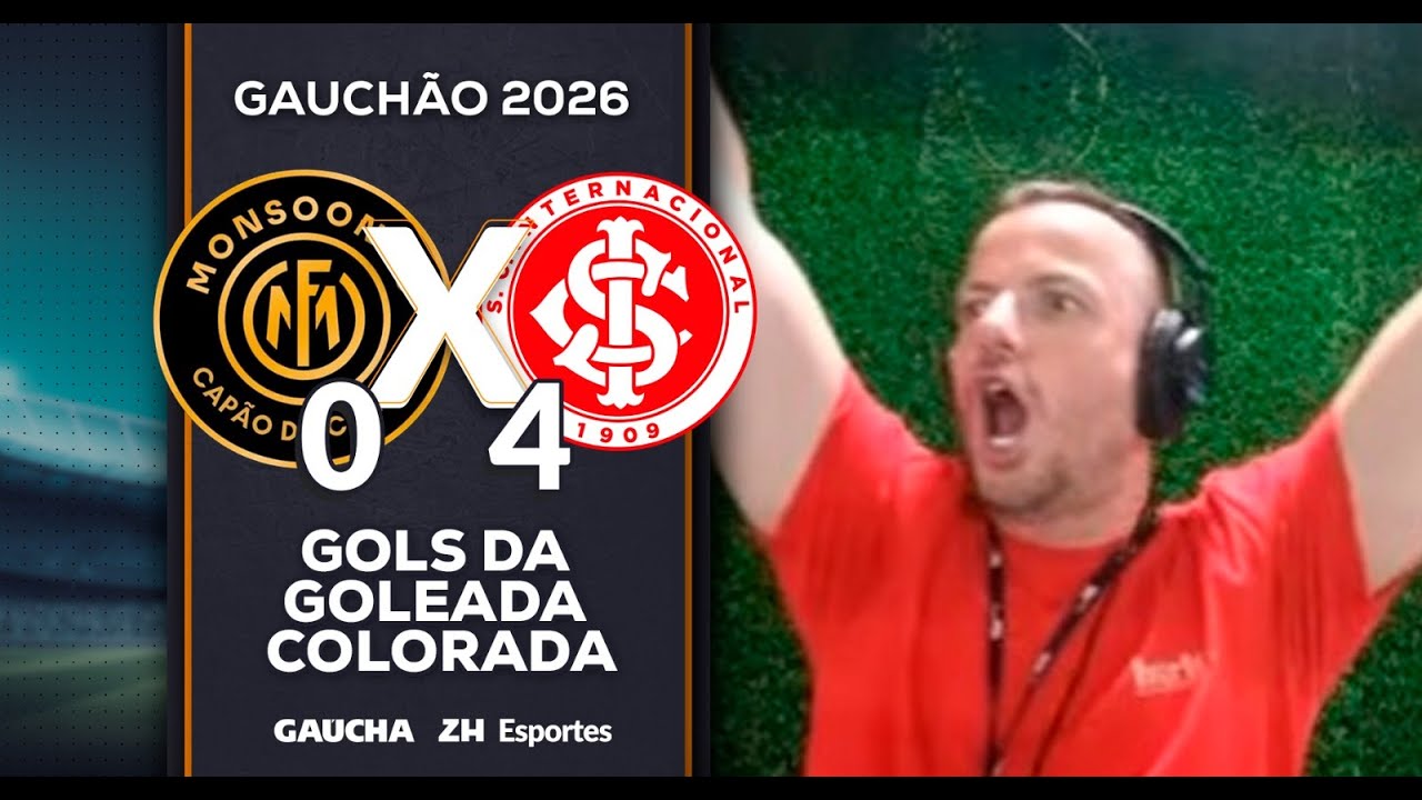 GOLS DA GOLEADA COLORADA NA VOZ DE PEDRO ERNESTO DENARDIN | MONSOON 0x4 INTER | 15/01/2026
