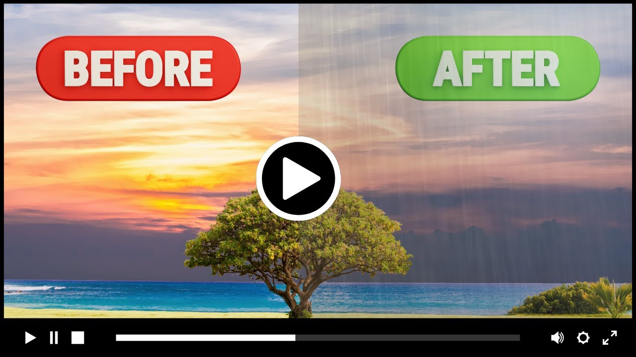 Video Rain Effect | Canva Tutorial