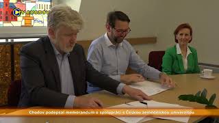 Letem, světem, Chodovem... Chodov podepsal memorandum o spolupráci s Českou zemědělskou univerzitou