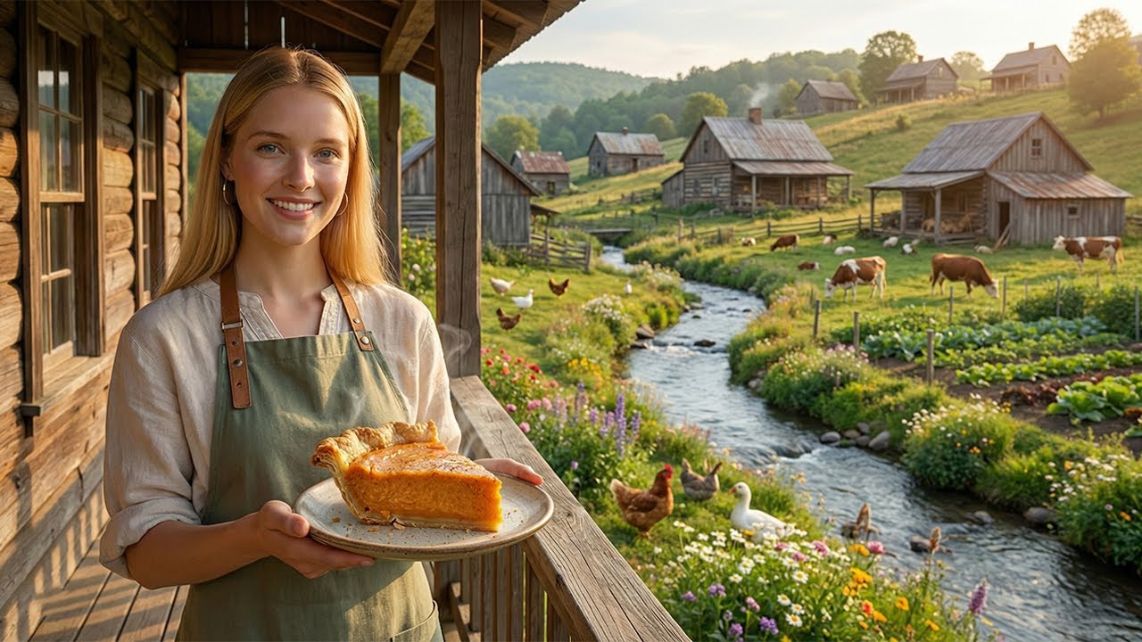 The Most Peaceful Garden Sweet Potato Pie Baking Day - ASMR | No Talking, Slow Living Bliss