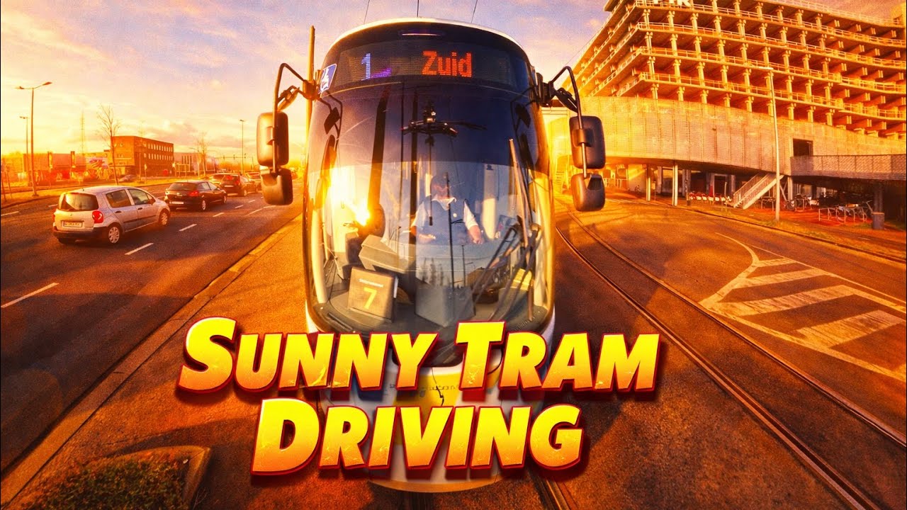 Sunny Tram selfie Tramlijn 1 Antwerpen   4K