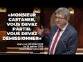 DE LA TRIBUNE DE L'ASSEMBLÉE : «CASTANER DÉMISSION !»