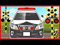 【踏切アニメ のりものあつまれ】★ 新幹線 働く車 消防車 救急車 知育 子供向け★ Railroad crossing and train animation for Kids