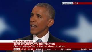 Barack Obama speech at the Democratic National Convention 2016 Closing Remarks