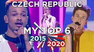 🇨🇿 Czech Republic in Eurovision - My Top 6 (2015 - 2020) with comments &amp; ratings