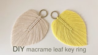 DIY | macrame leaf key chain