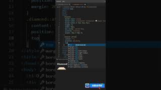 Creating diamond using html and css #shorts