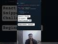 REACT CODE SNIPPET CHALLENGE #9 #react #javascript #coding #frontendcourse #code