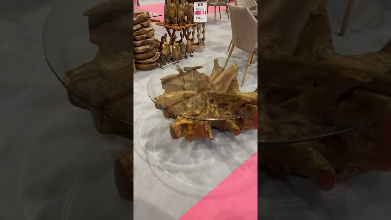 Teak root coffee table 100cm round