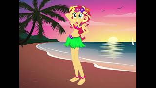 My Favorite girls characters as Hula dancers 1