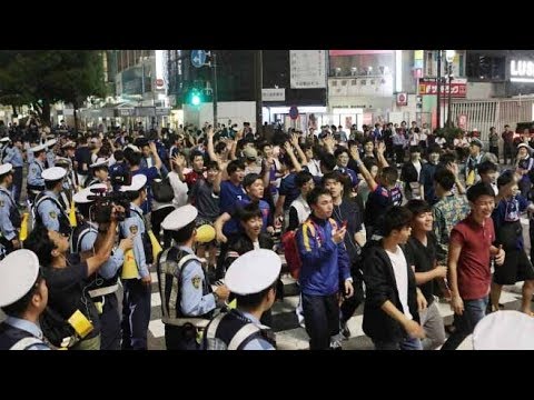 興奮の渋谷スクランブル交差点 サッカーw杯 Youtube