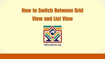 How to Switch Between Grid View and List View