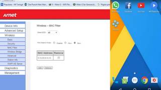 Modem Arnet P.DG A4001N bloquear wifi