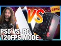 Playstation 5 120fps mode vs pc 120fps benchmarks  graphics quality comparison