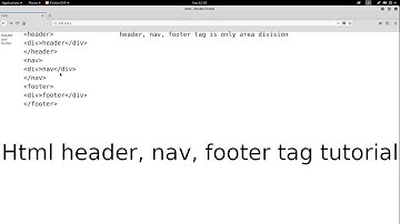 Html header, nav, footer tag tutorial