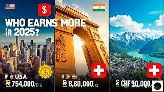 "Average Salary by Country in 2025 🌍 | Surprising Global Comparison!"