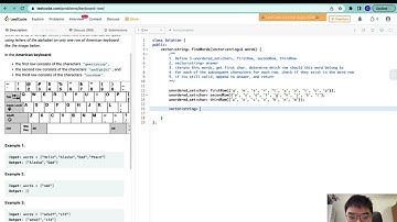 Leetcode C++ - Keyboard Row - Easy - Linear Single Pointer