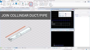 Join Collinear Duct/Pipe Tool in OpenBuildings Designer
