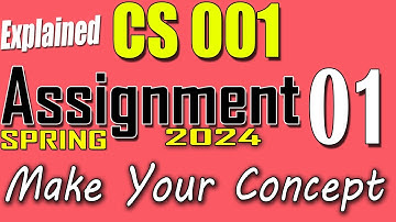 CS001 Assignment 1 Solution Spring 2024 | CS001 Assignment 1 Solution 2024 | VU Scholar