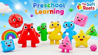 Preschool Learning activities for 3 year olds at home | Learn ABC Phonics Shapes Numbers Colors 🌈 screenshot 1
