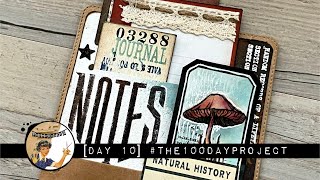 DAY 10 - THE 100 DAY PROJECT  - FILL THAT POCKET WITH TAGS & CARDS  - #the100dayproject #coloring