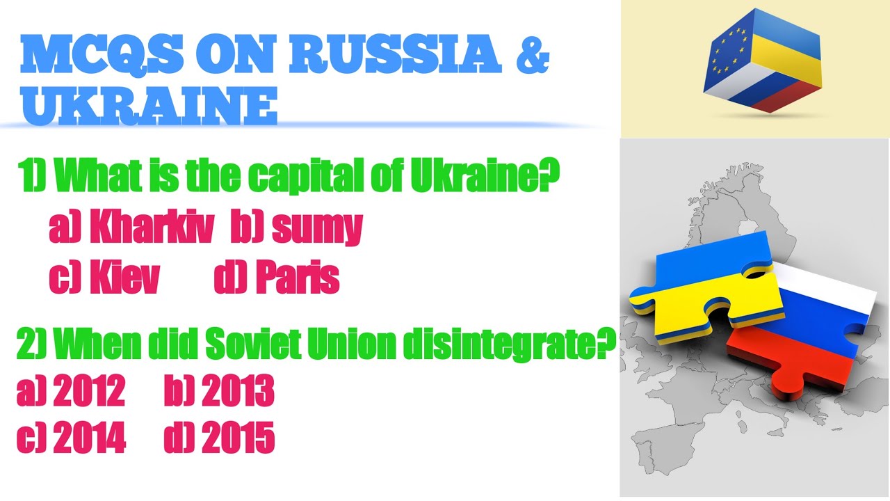 TOP 10 MCQ ON RUSSIA  🇷🇺  & UKRAINE  🇺🇦