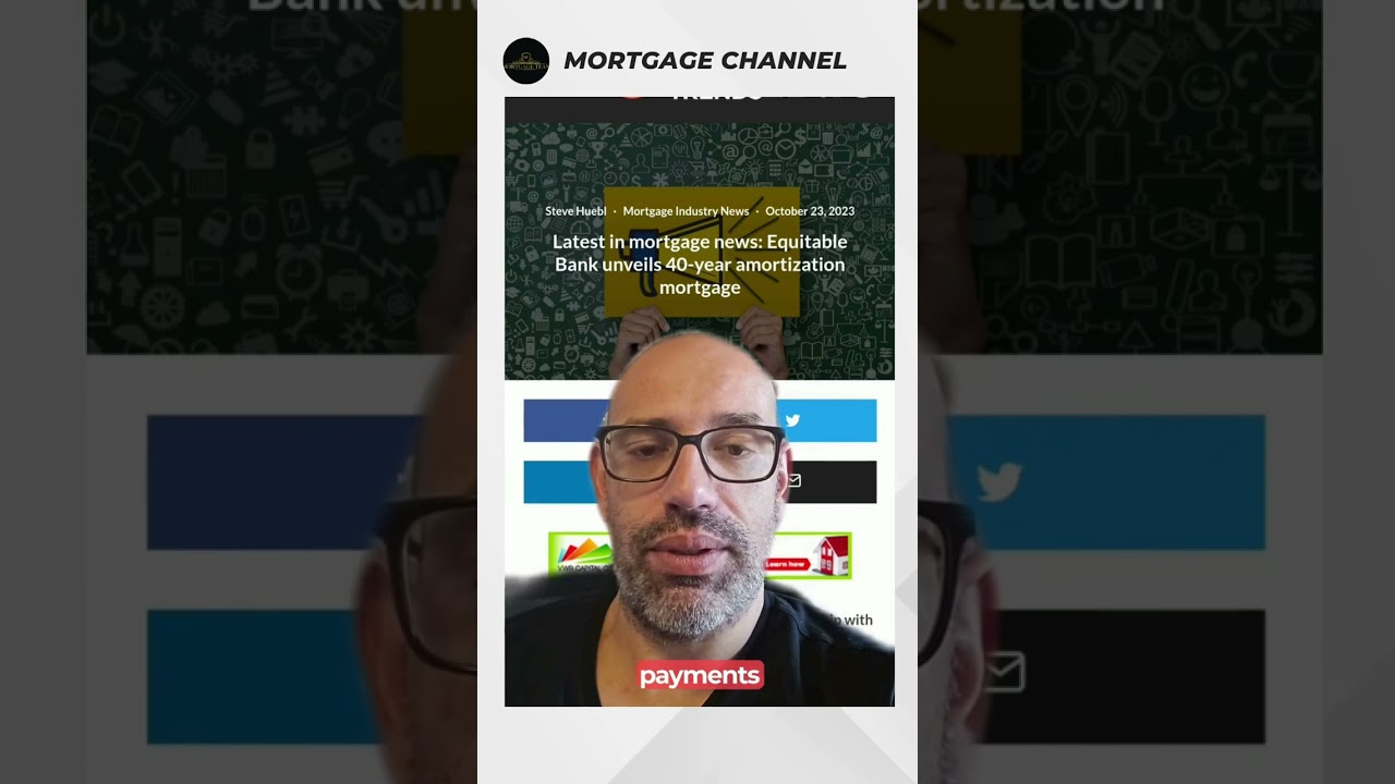 Exciting News! The 40-year amortization mortgage!