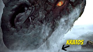 God of War - The Real Size of World Serpent SCENE (Free Camera Mode) Jormungandr Giant