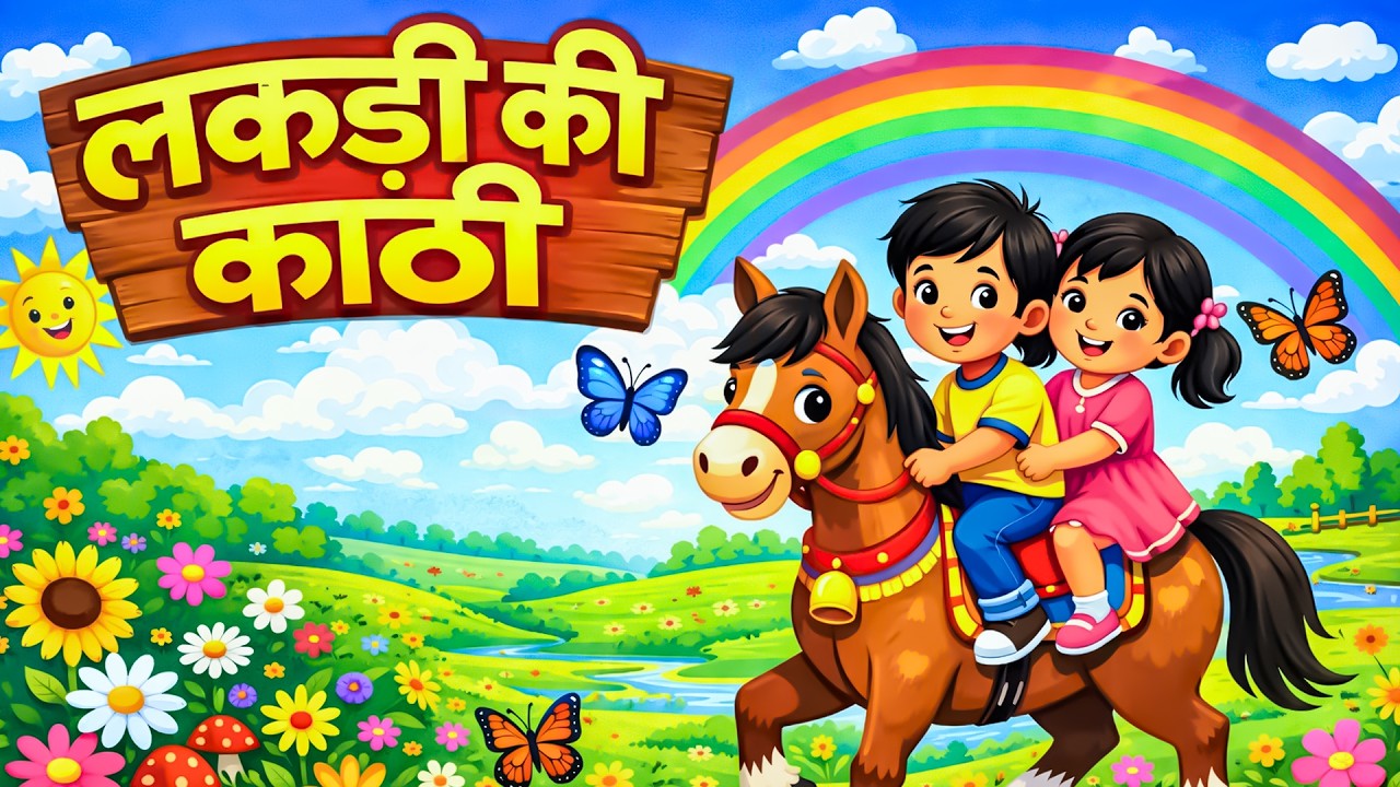 LAKDI KI KATHI | लकड़ी की काठी | Hindi Rhymes For Childrens | Popular Rhymes | Rhymes For Kids