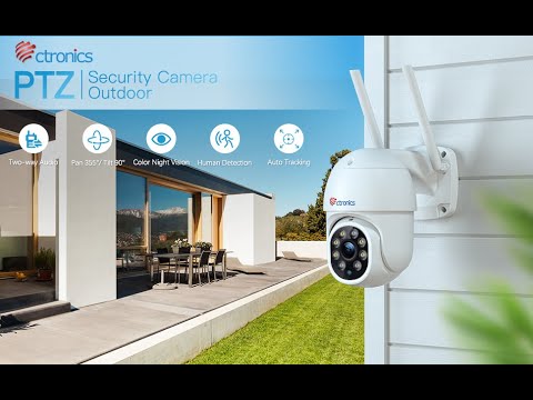 Ctronics PTZ WiFi camera with 4X Optical Zoom and 20m Color Night