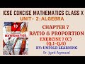 ICSE CONCISE MATHEMATICS CLASS 10 | 7. Ratio and Proportion | Ex 7(C) part 1 #icsemaths #class10