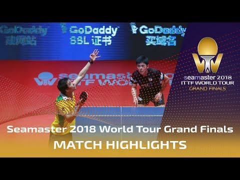Tomokazu Harimoto vs Hugo Calderano | 2018 ITTF World Tour Grand Finals Highlights (1/2)