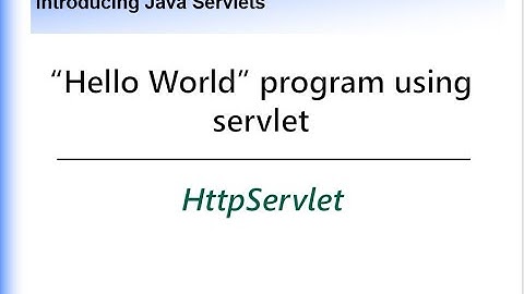 Video #6 First Program Hello World program using Http Servlet in Eclipse