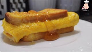 بيض مقلي بالتوست والجبن .. how to make one pan egg toast