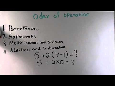 Order of operation