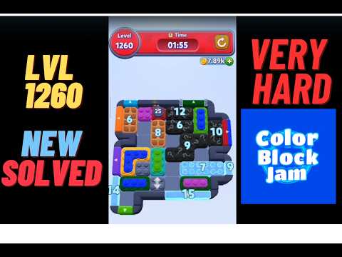 Colour Block Jam LEVEL 1260 (VERY HARD) (UPDATED NEW) Solution