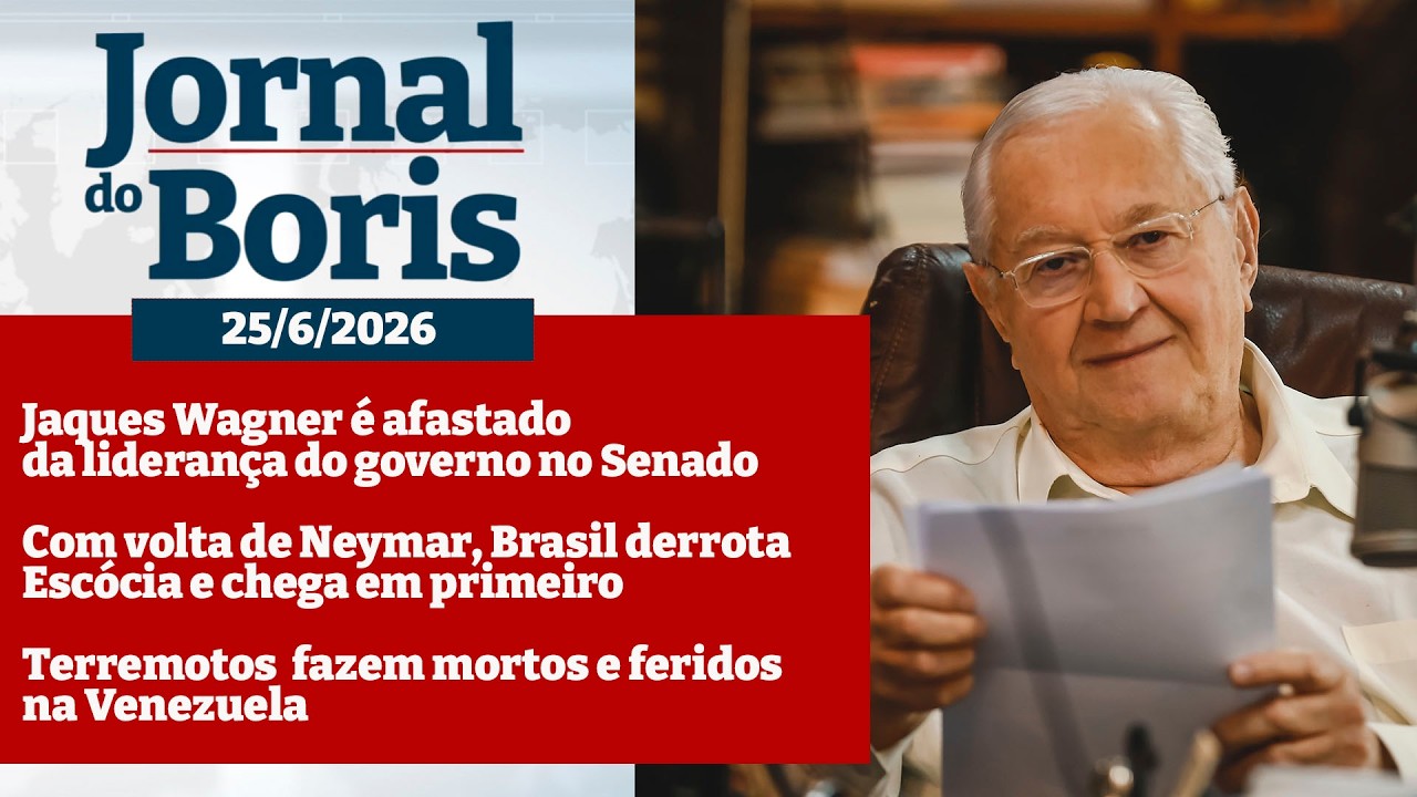 25/06/2026 📰🌐 Notícias do dia com BORIS CASOY via Web Site no YouTube sempre!
