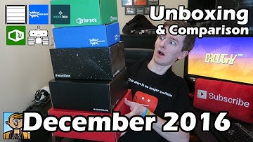 December 2016 Unboxing & Comparison - Loot Crate, Geek Fuel, Super Geek Box, 1Up & Wootbox Review