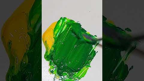 The color of summer green -create from emerald green and lemon yellow oil painting #shorts